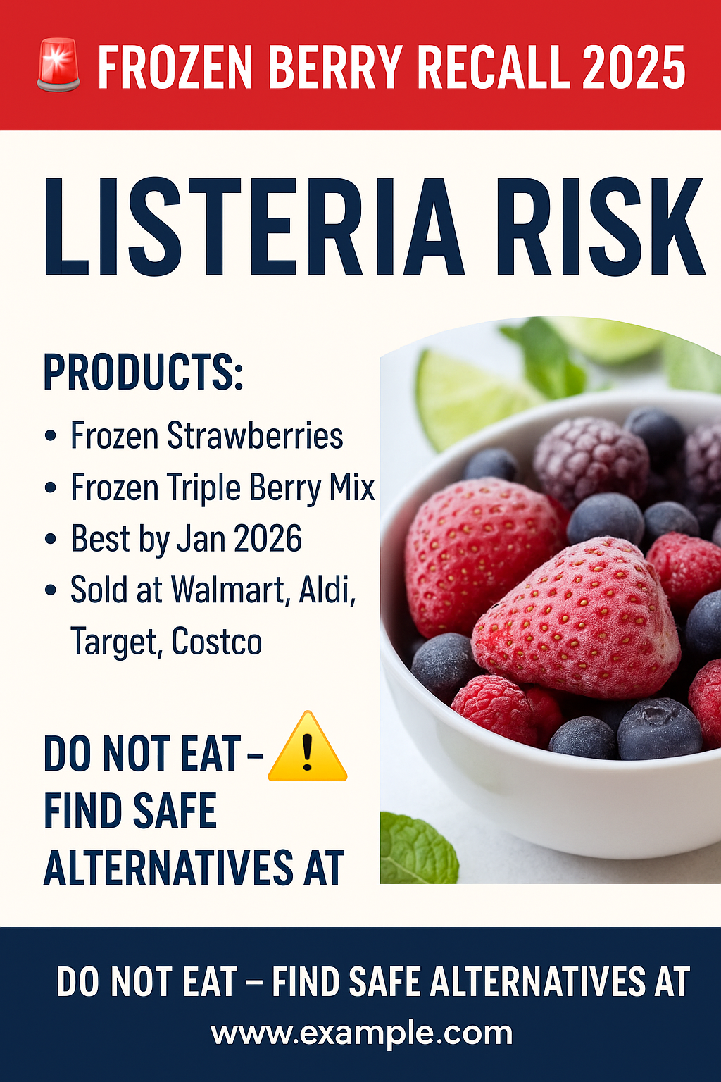 🚨 Frozen Berry Recall 2025: Listeria Risk Prompts Urgent FDA Warning