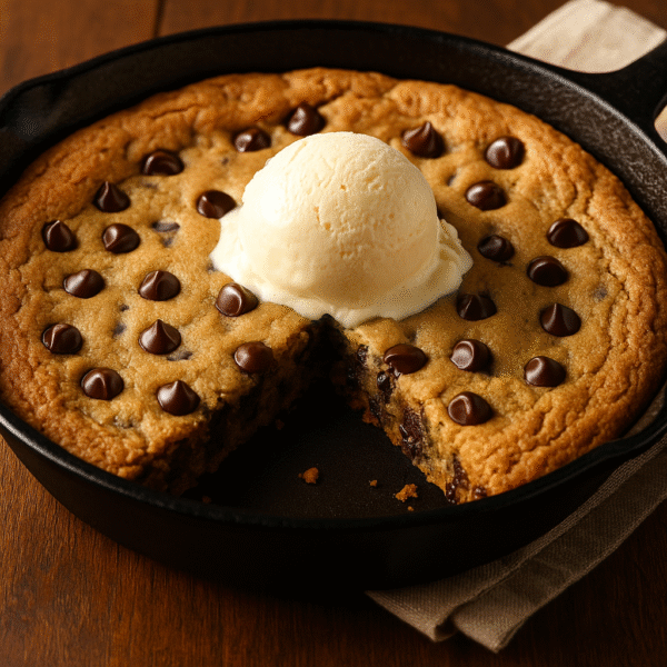 🍪 Chocolate Chip Skillet Cookie – A Giant Treat for Chocolate Lovers